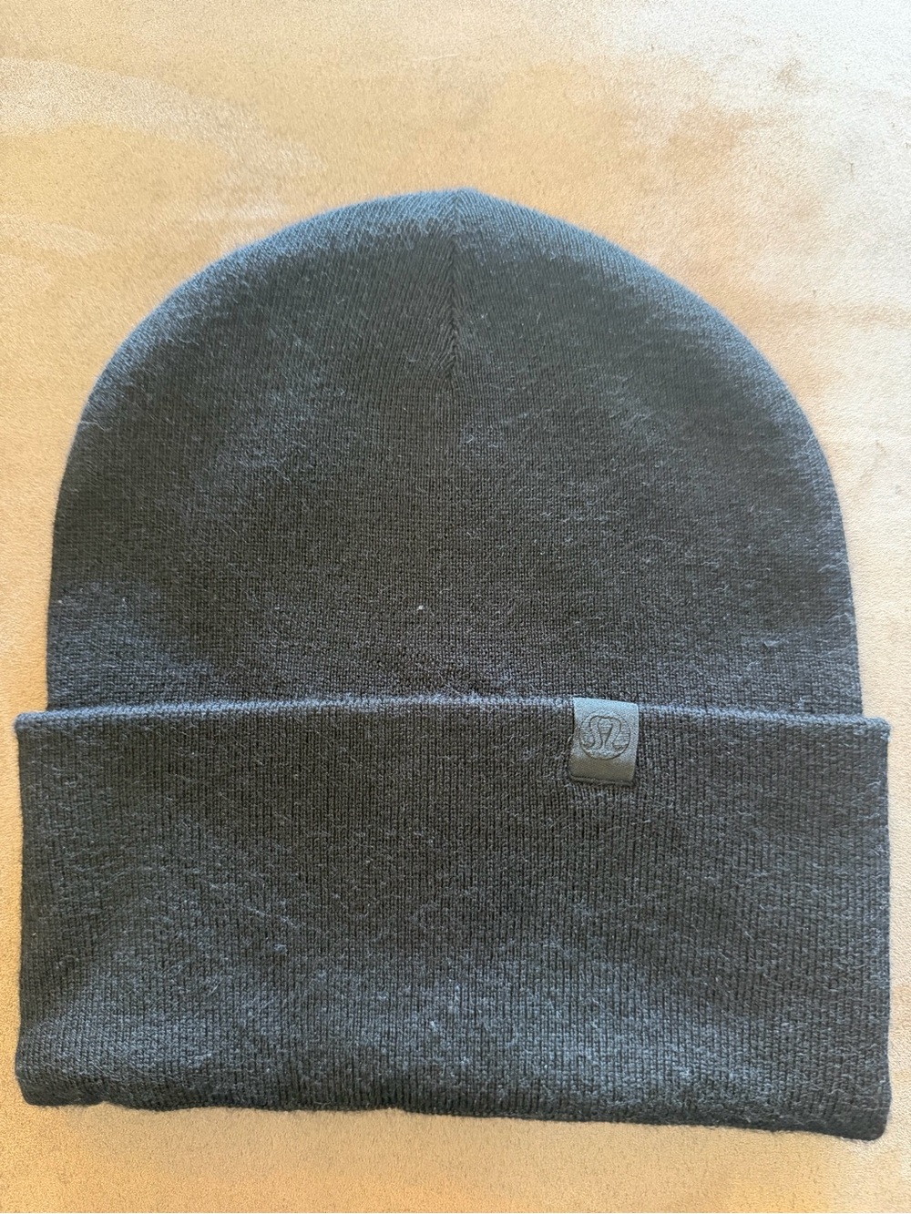 lululemon athletica Black Folded Cuff Knit Beanie